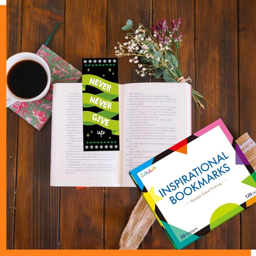 120 PCS Motivational Bookmarks, 30 Designs Double Sided Printing Paper Bookmarks - Picture 2 of 8